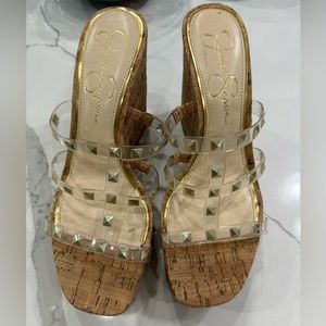 Women's Jessica Simpson Caira Studded Wedge size 8